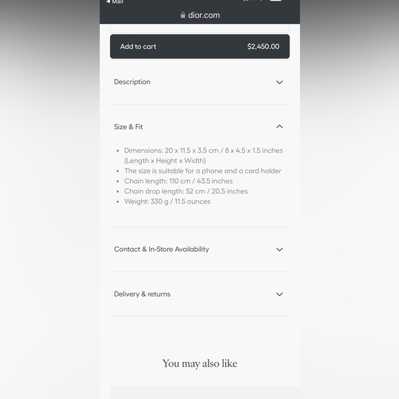 Authentic Black Dior Caro Pouch with Chain (only wore once!) - Picture 10 of 17